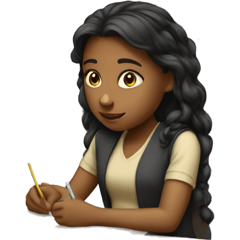 Girl studying emoji