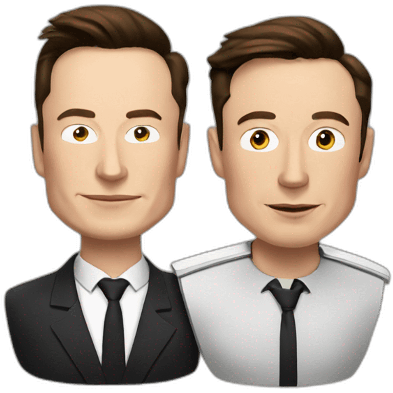 Elon musk and tesla emoji