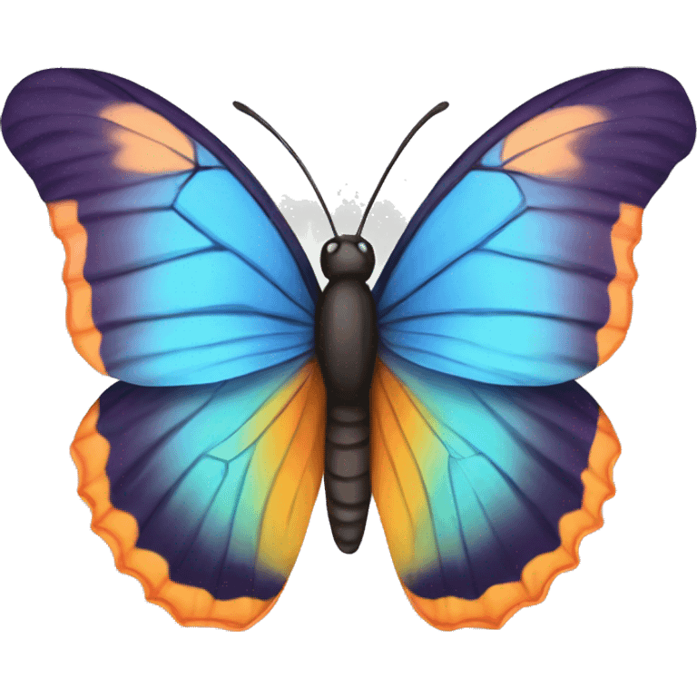 Sunrise colored butterfly emoji