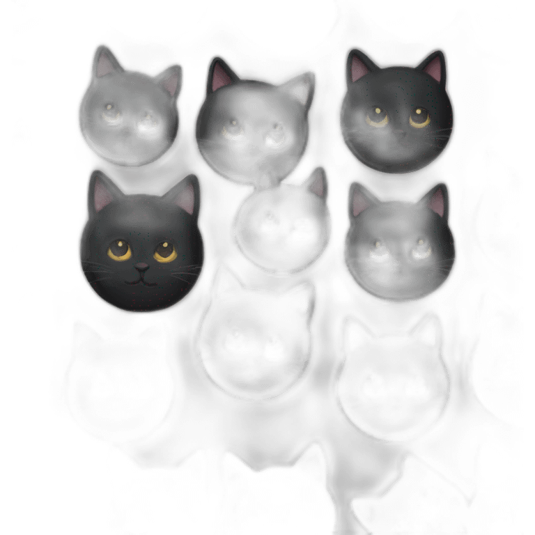 A black cat emoji