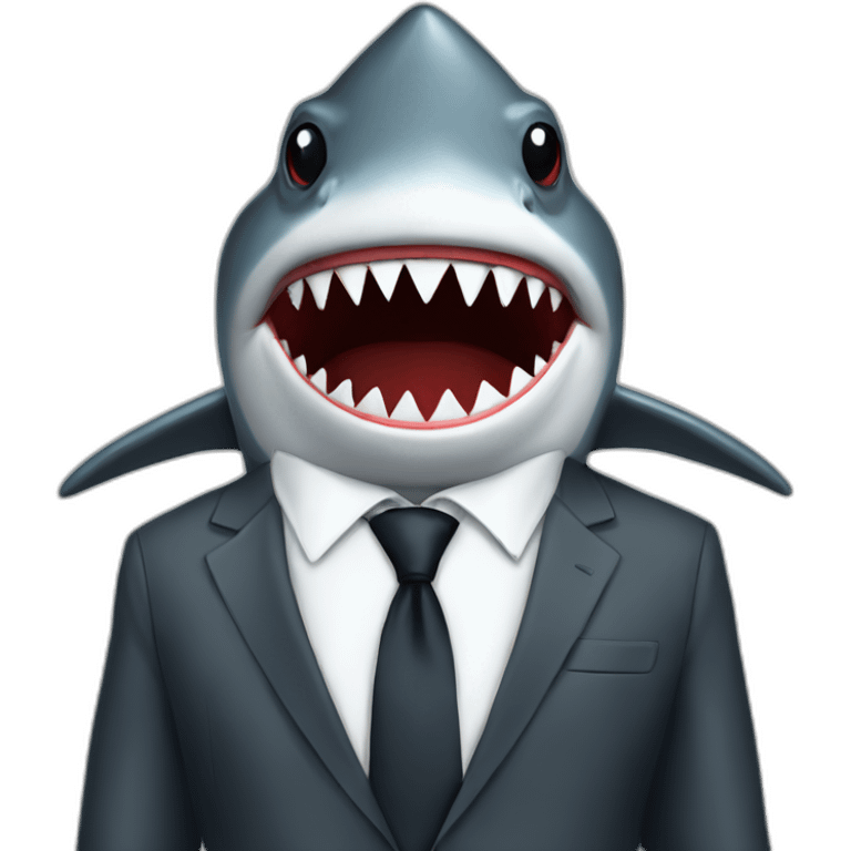 shark-business-suit-tie emoji