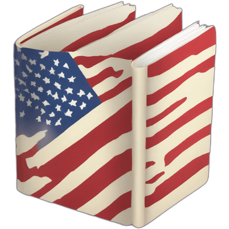 book with american flag cover emoji