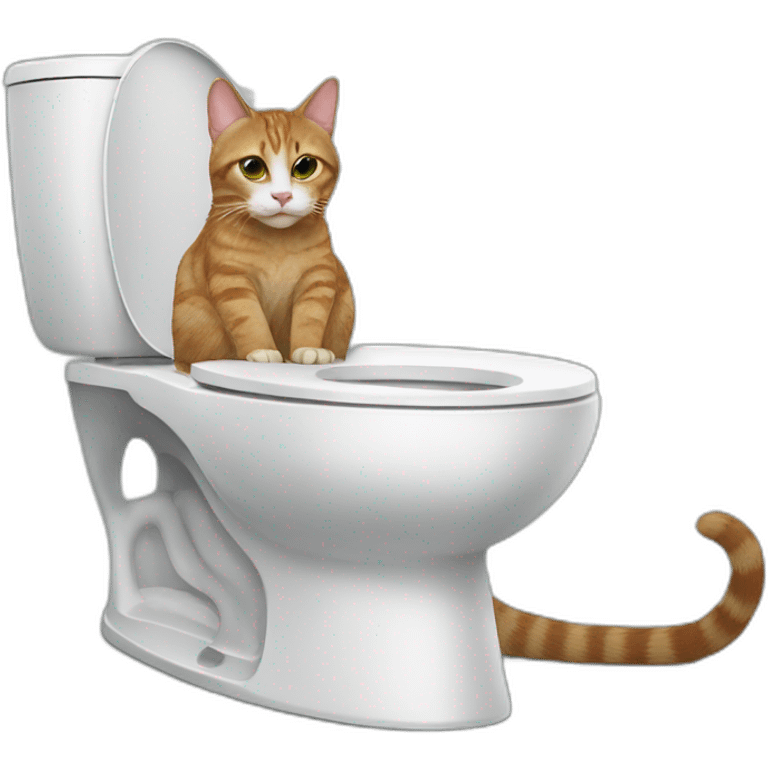 Cat in toilet emoji