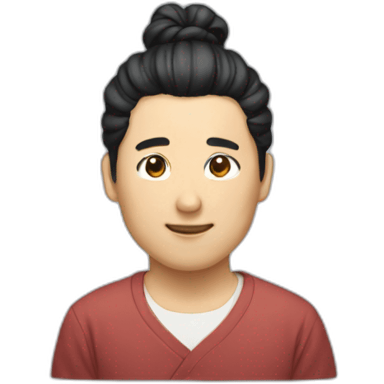 korean-man-with-man-bun emoji