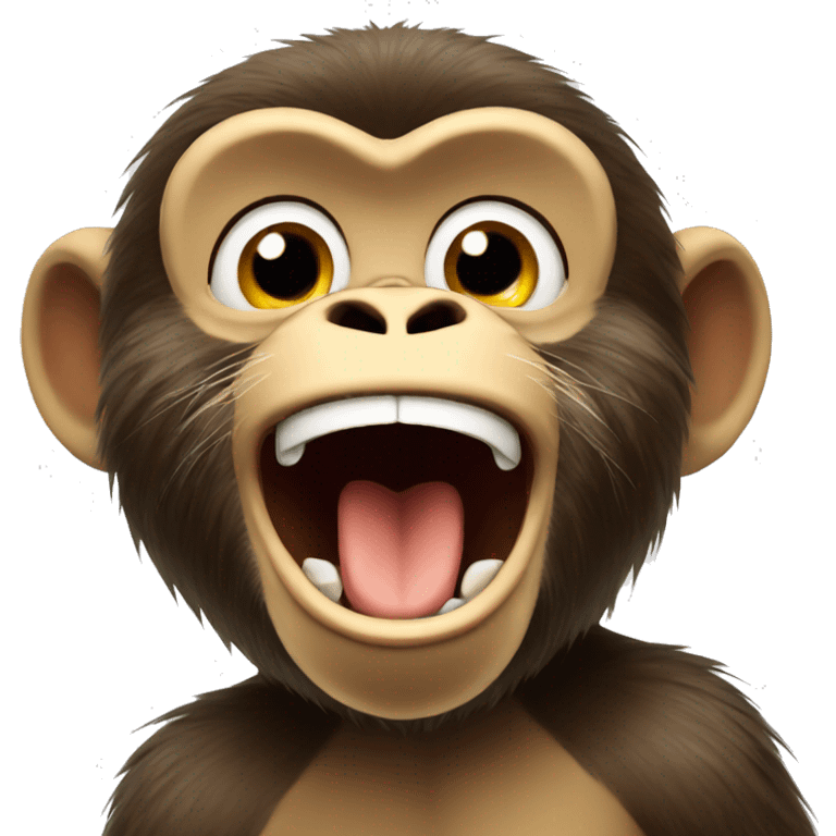 monkey with yawn emoji