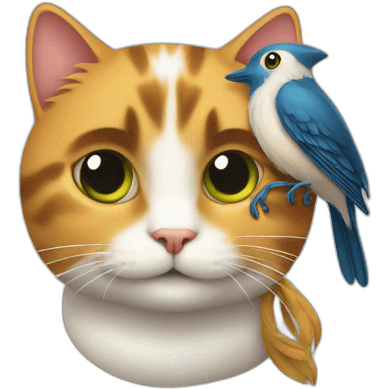 Cat et bird emoji