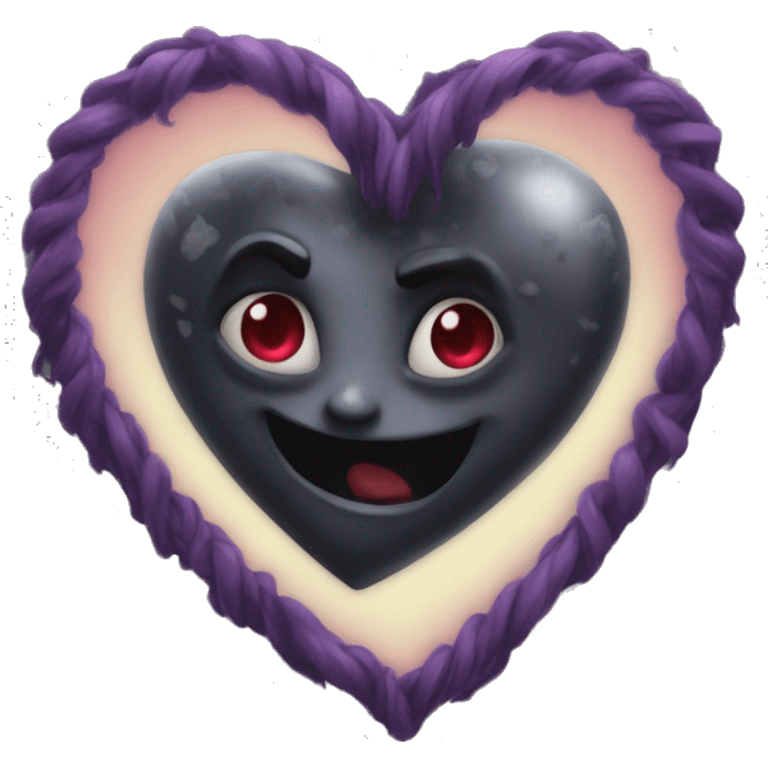 goth heart emoji