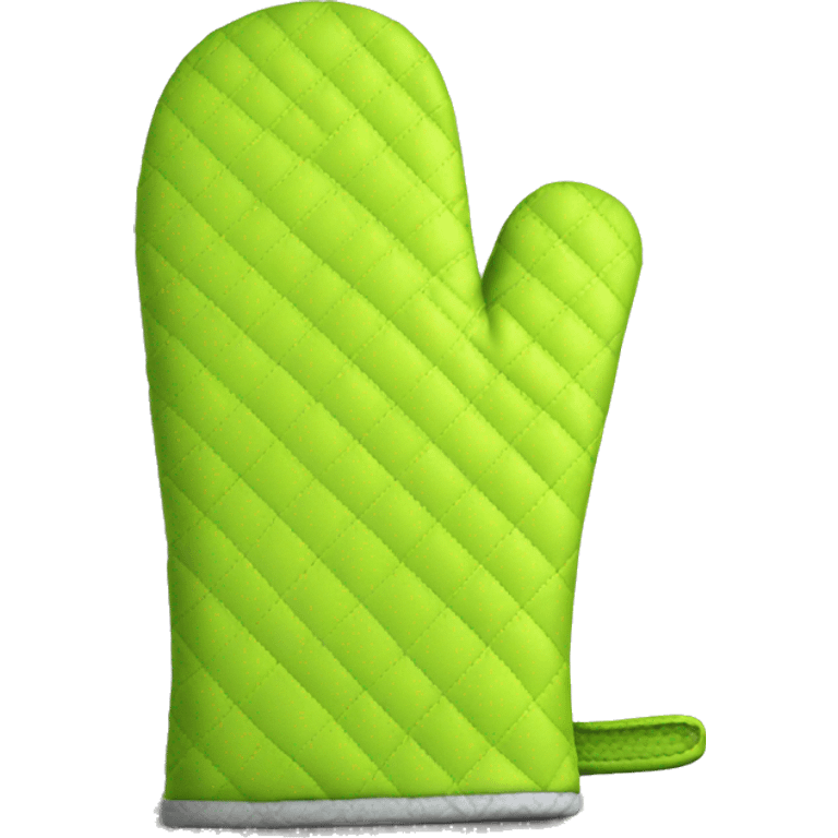 Realistic lime green oven mitt emoji