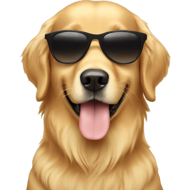 Golden Retriever with sunglasses  emoji