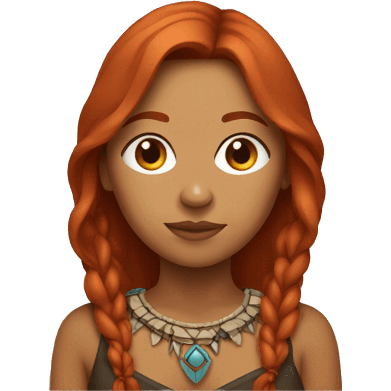 Native american woman that is a redhead emoji