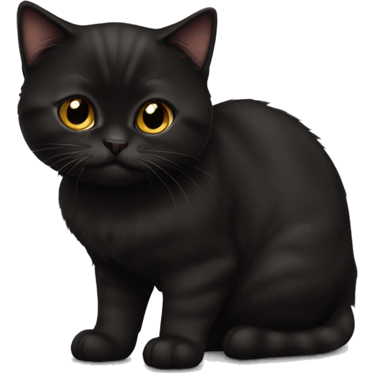 Black munchkin cat emoji