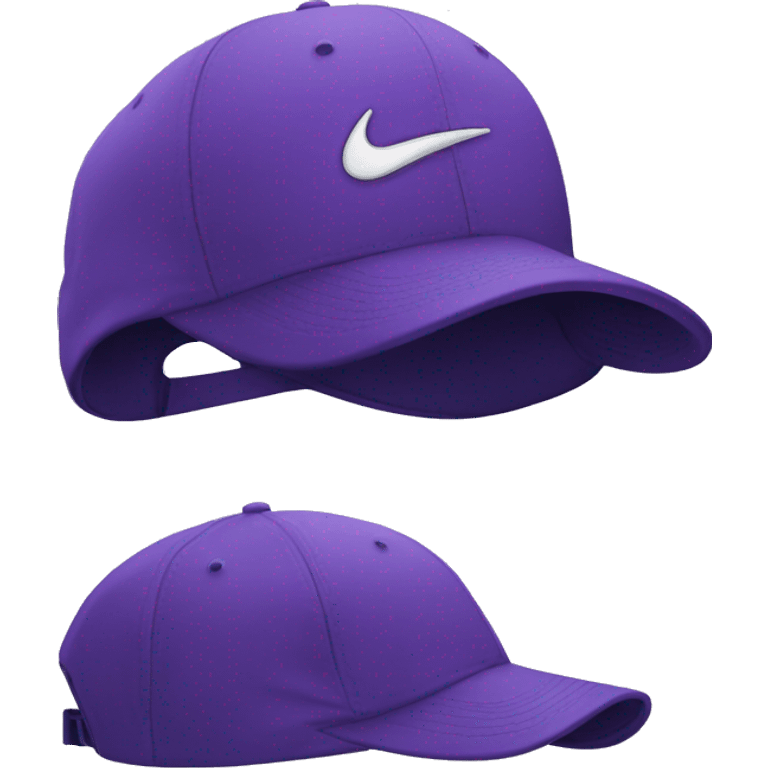 purple hat with Nike logo on the front  emoji