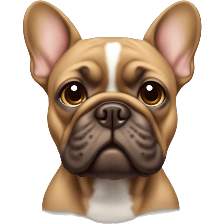 Brown French bulldog with tan  emoji