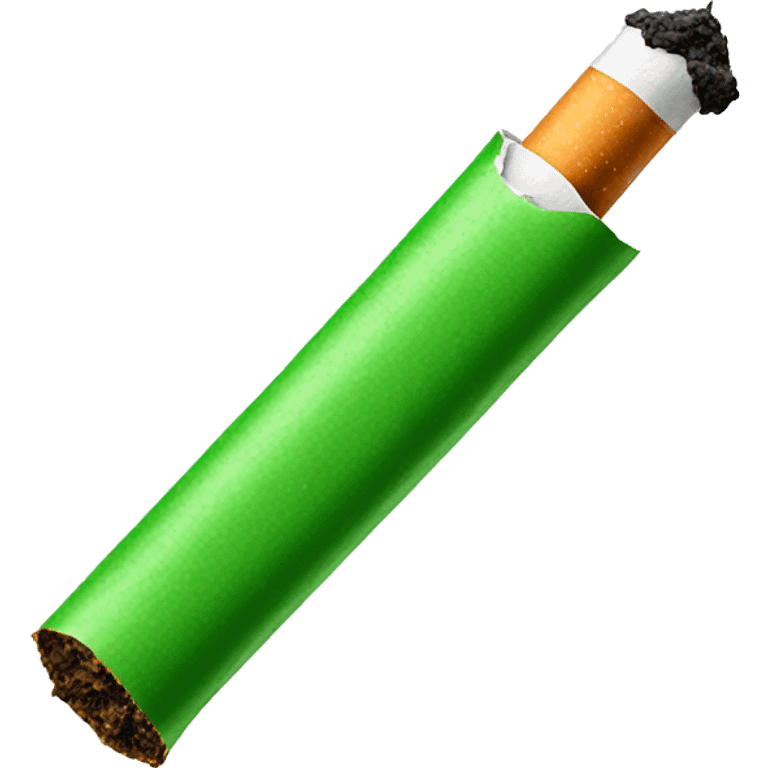 a big green cigarette  emoji