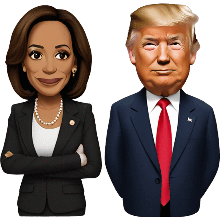 kamala harris and doland trump  emoji