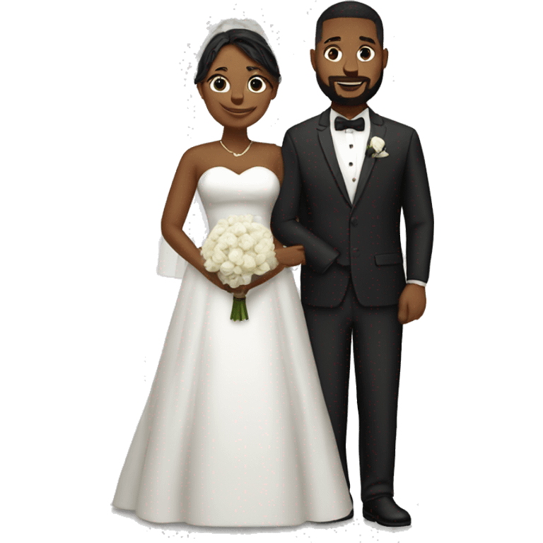 White Plus size couple wedding  emoji