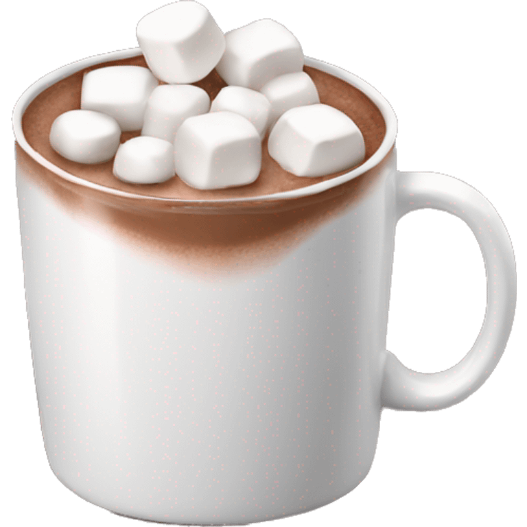 Christmas Mug of hot chocolate with marshmallows emoji