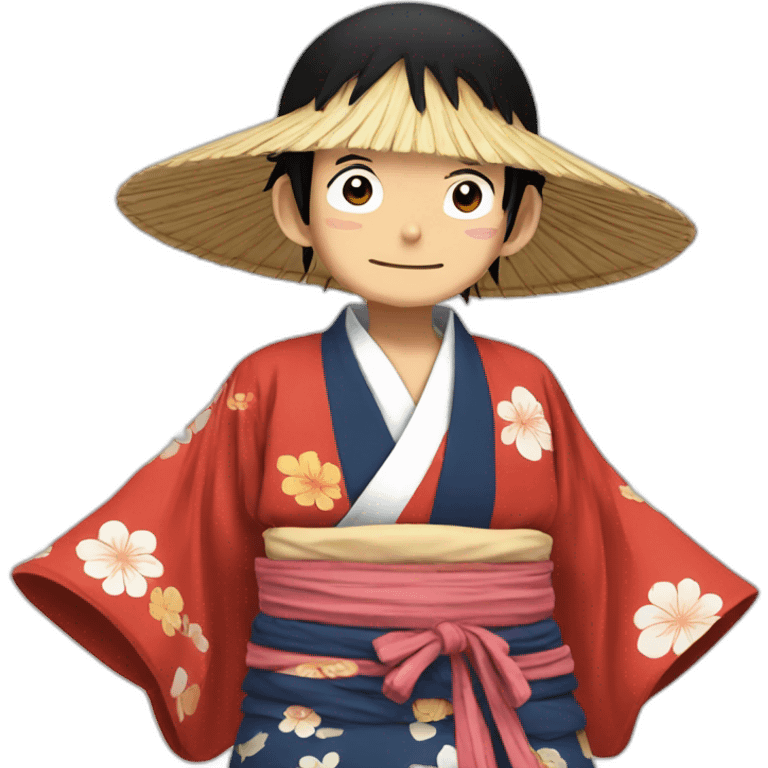 luffy en kimono emoji