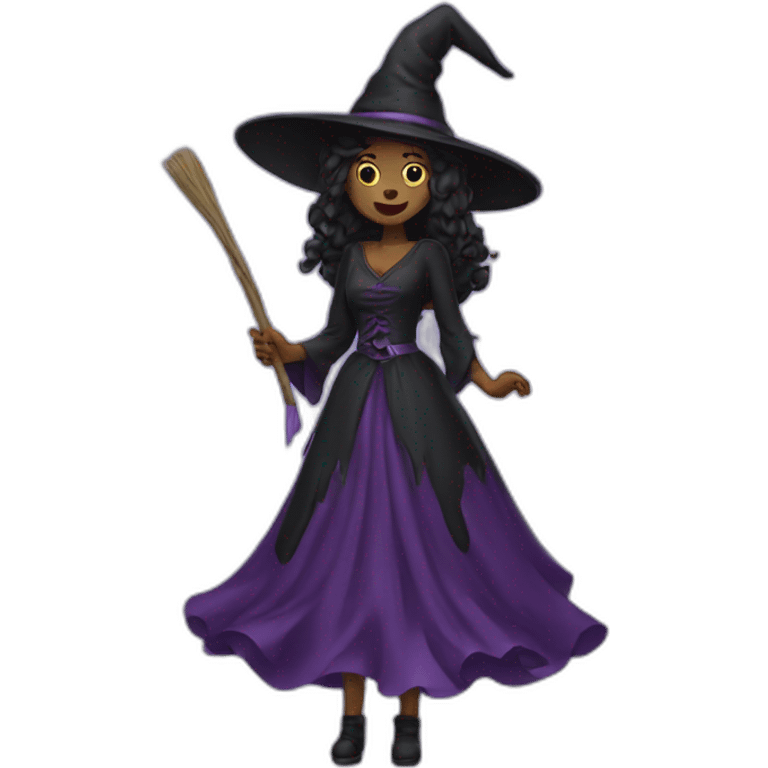 witch with dress emoji