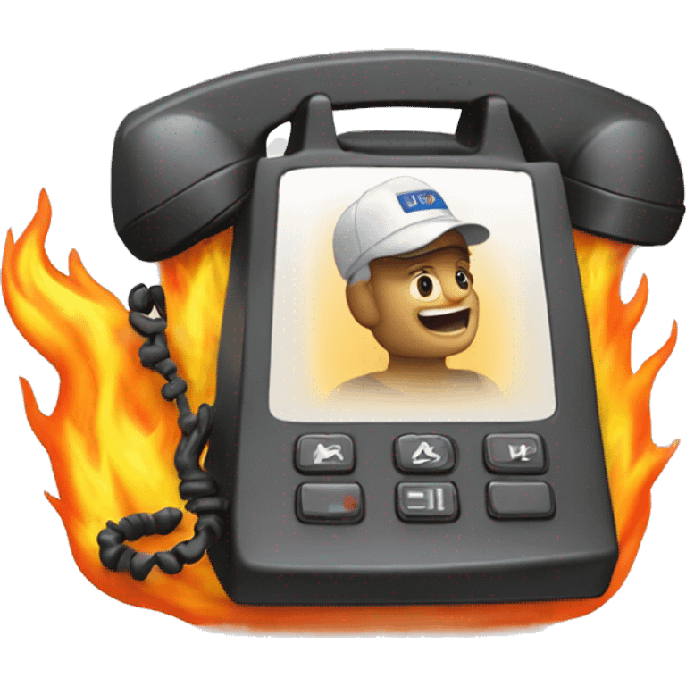 Telefono che va a fuoco emoji