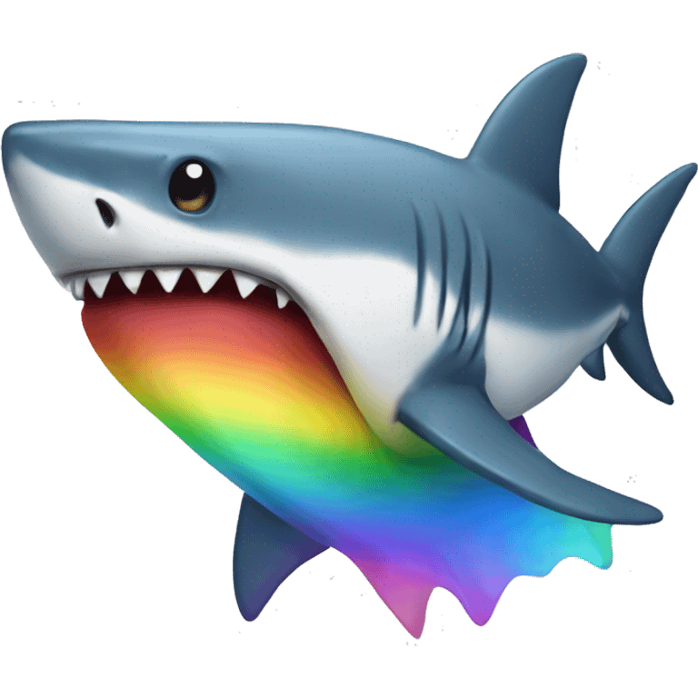 shark with a rainbow emoji