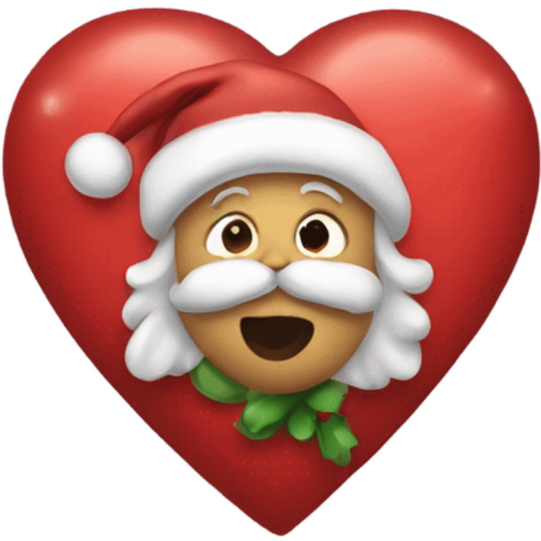 Christmas heart emoji