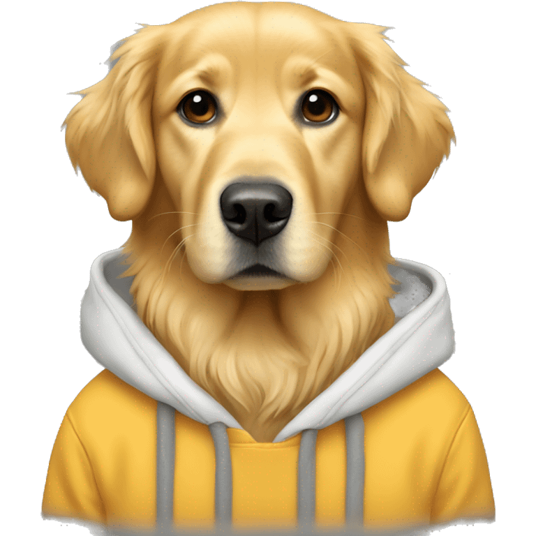 golden retriever with a sweatshirt  emoji