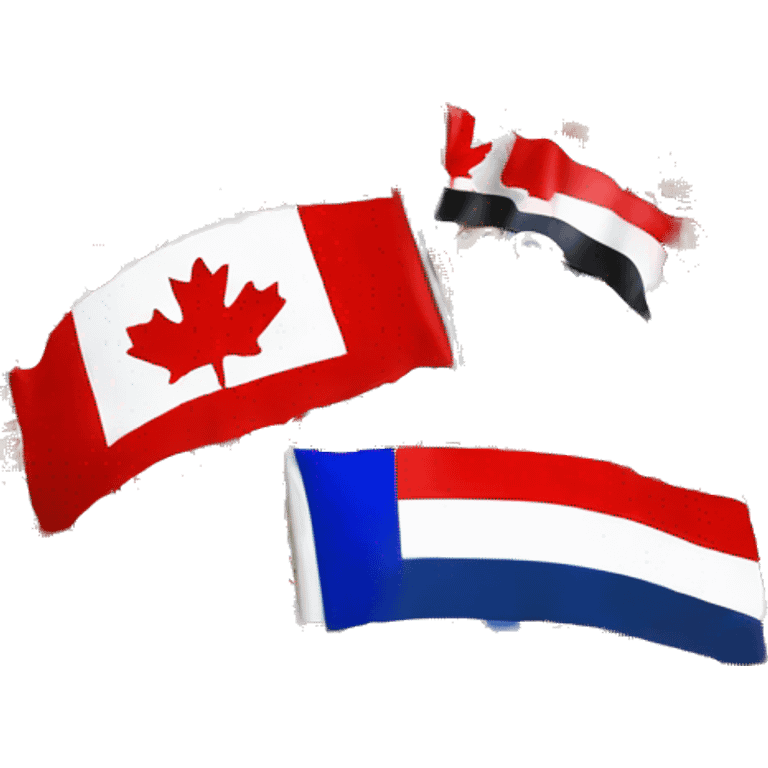 Mix flag Canada, USA,  France, Afghanistan  emoji