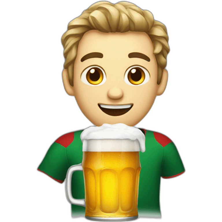 drinking beer hockey emoji