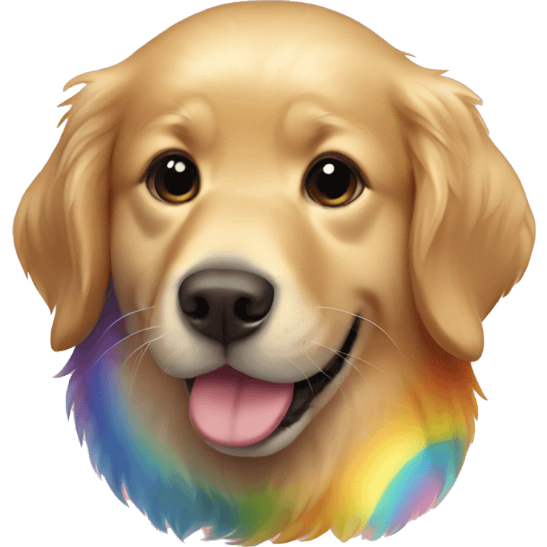 Golden retriever rainbow’s emoji