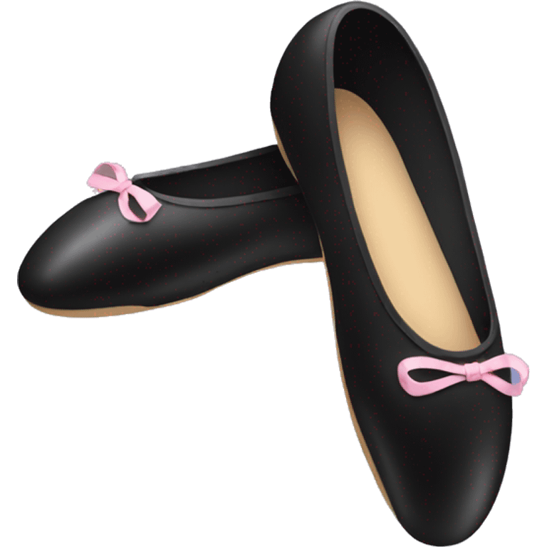 black ballet shoe emoji