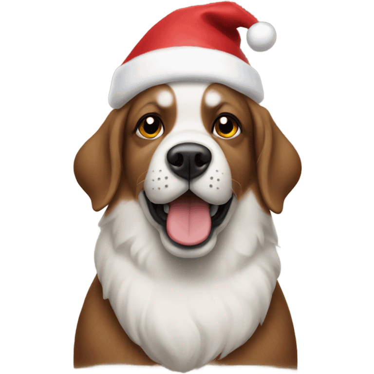 Santa as a dog emoji