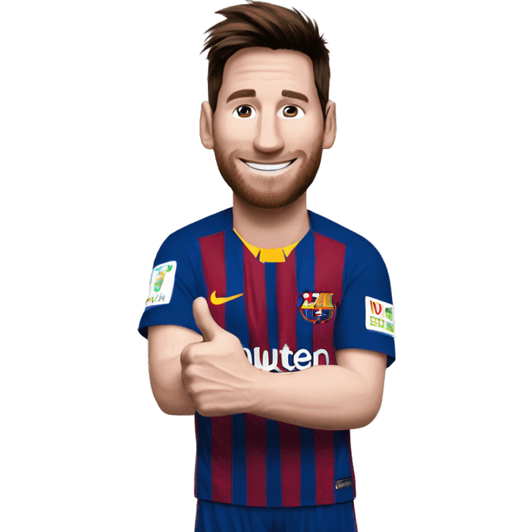 Messi thumbs up emoji