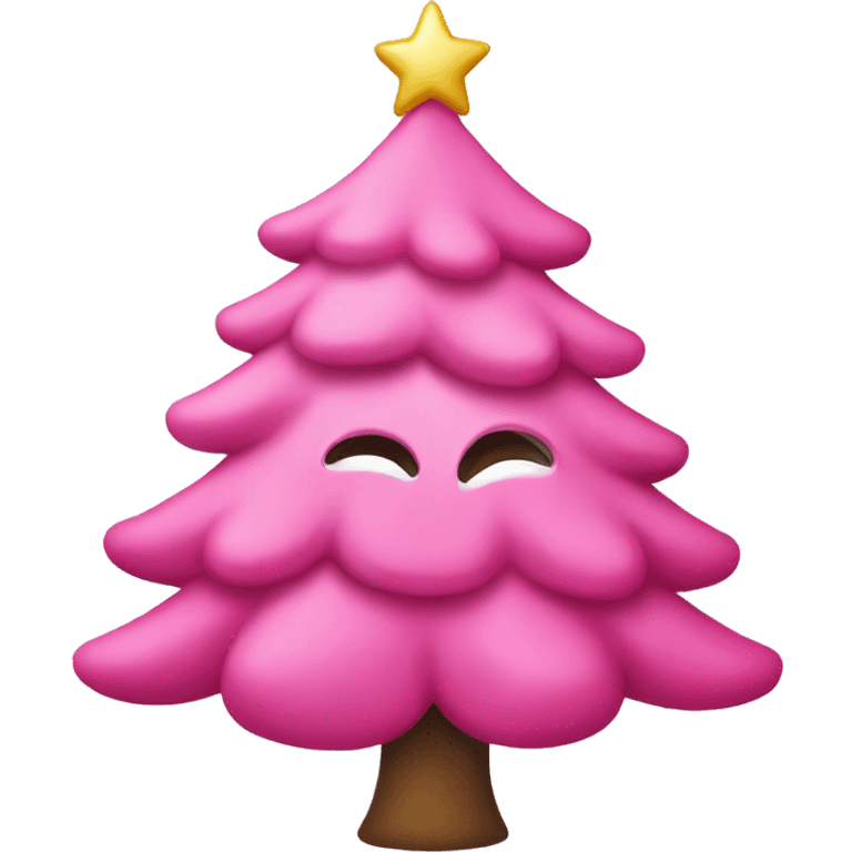 Christmas tree pink emoji