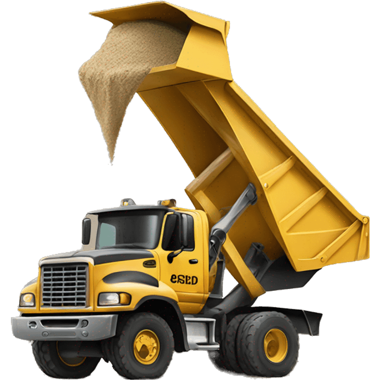 dump truck delivering sand emoji