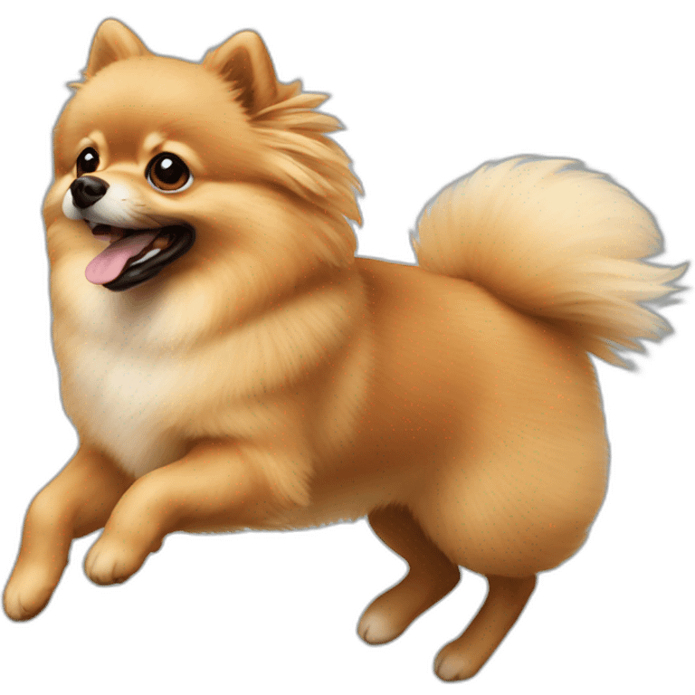 pomeranian running emoji