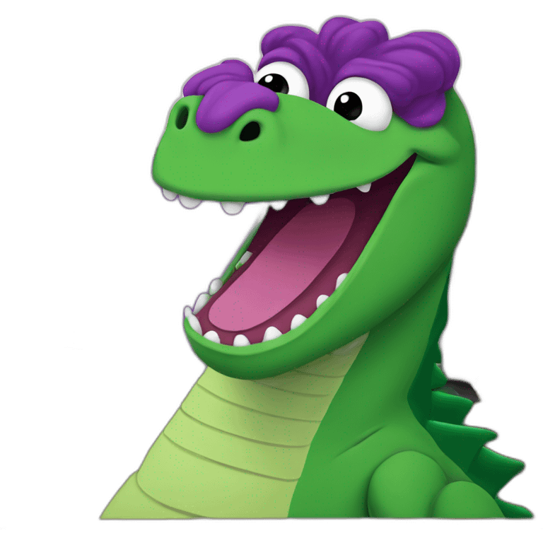 tv barney the dinosaur emoji