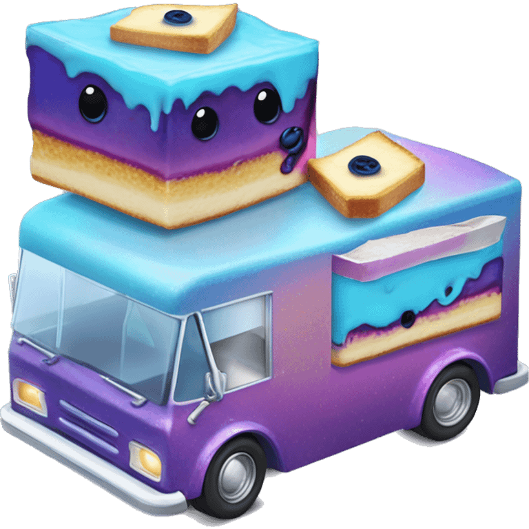 Blueberry Cheesecake holographic hot wheel food truck emoji