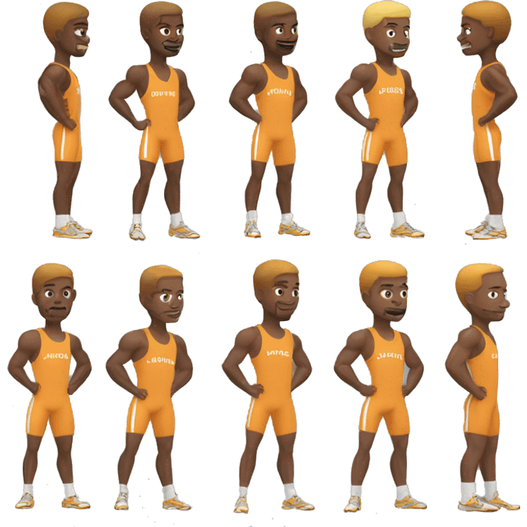 Track and field 400 meters male emoji