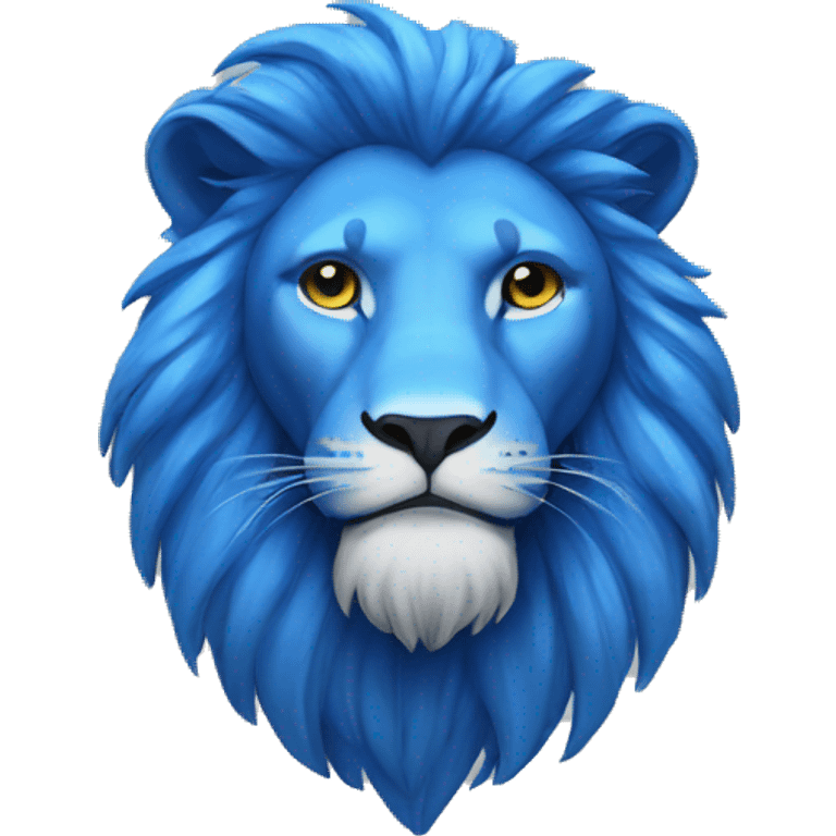 a blue lion emoji