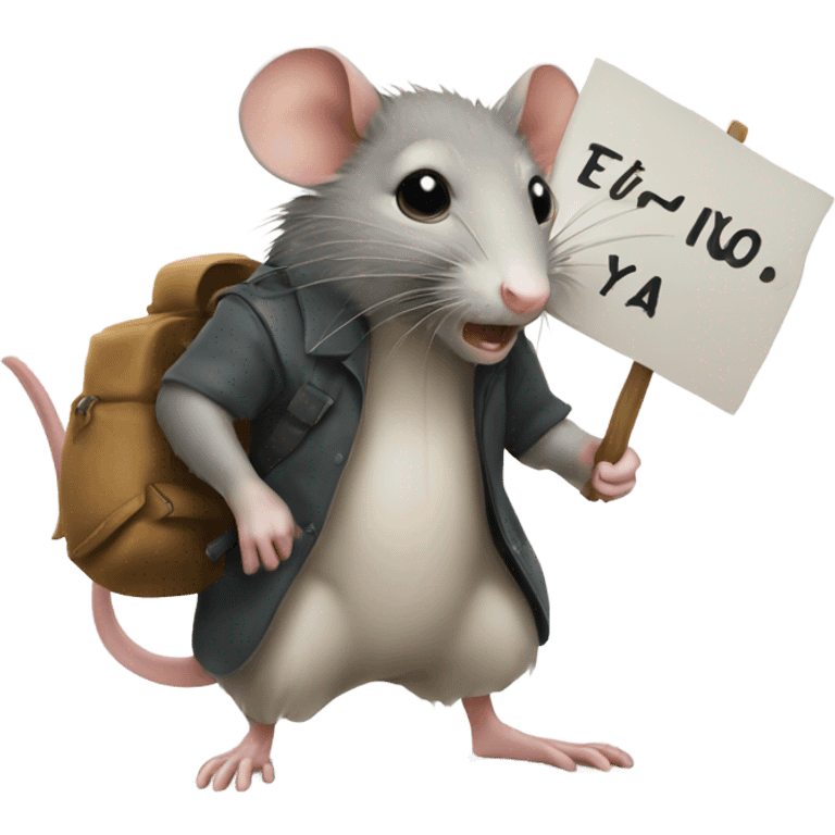 A rat holds a sign with the inscription: ETO YA emoji