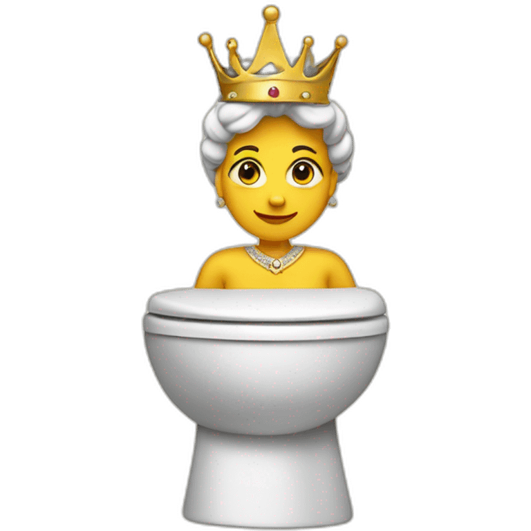 Queen E on toilet emoji