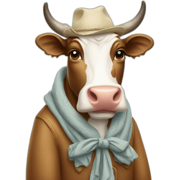 cow with clothes emoji