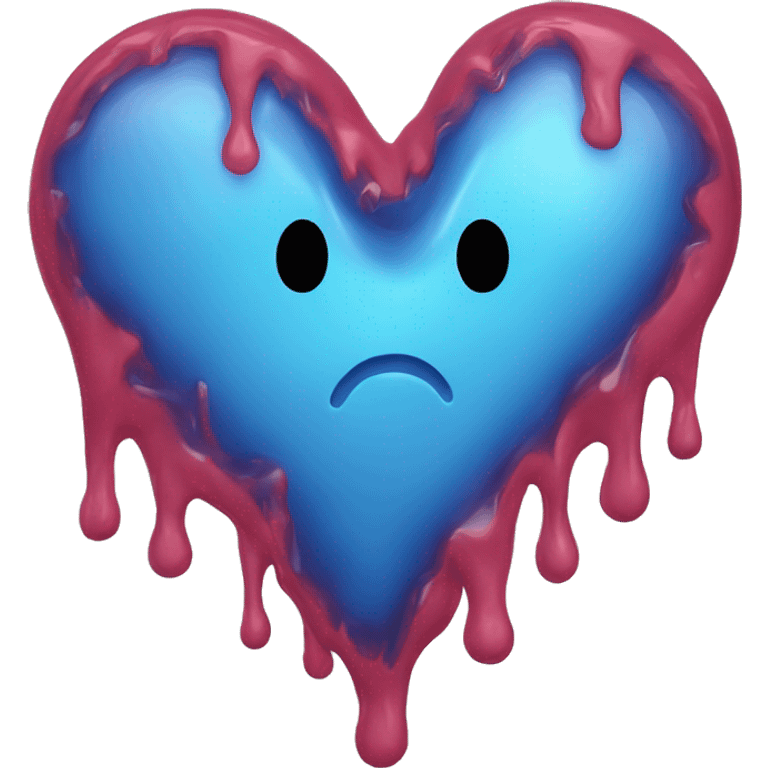 BLUE MELTING HEART emoji