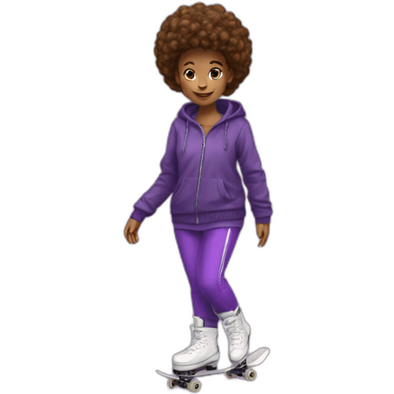 Patineuse artistique tu ique violette emoji