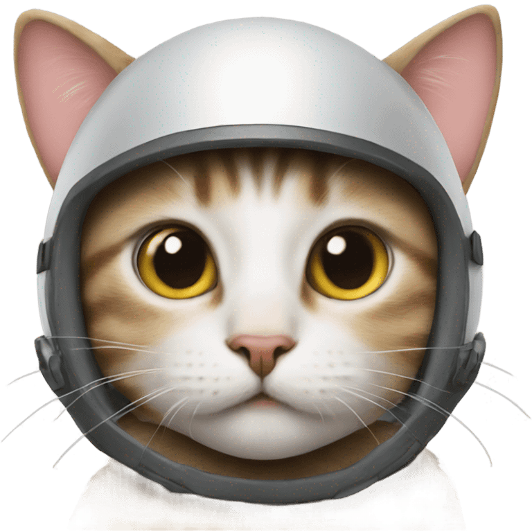 Cat wearing a helmet emoji