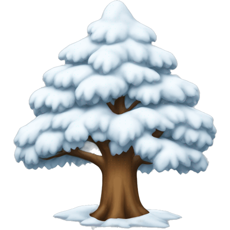 Snowy tree emoji