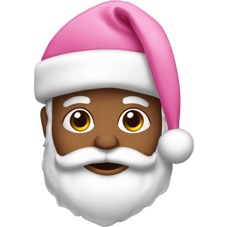 santa with pink bows emoji