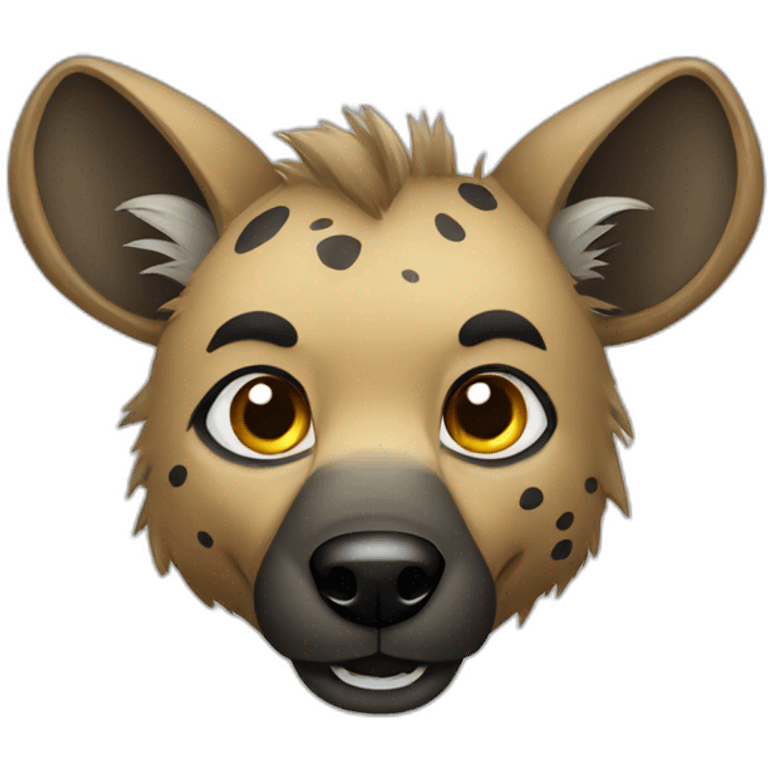 Cartoon hyena with bow emoji