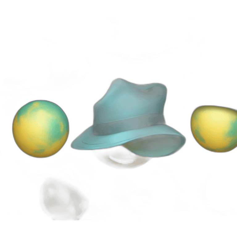 Uranus planet as a detective with a fedora emoji